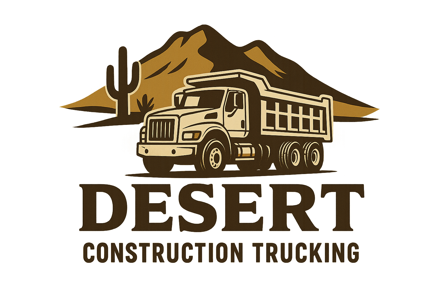 Desert Construction Trucking Logo